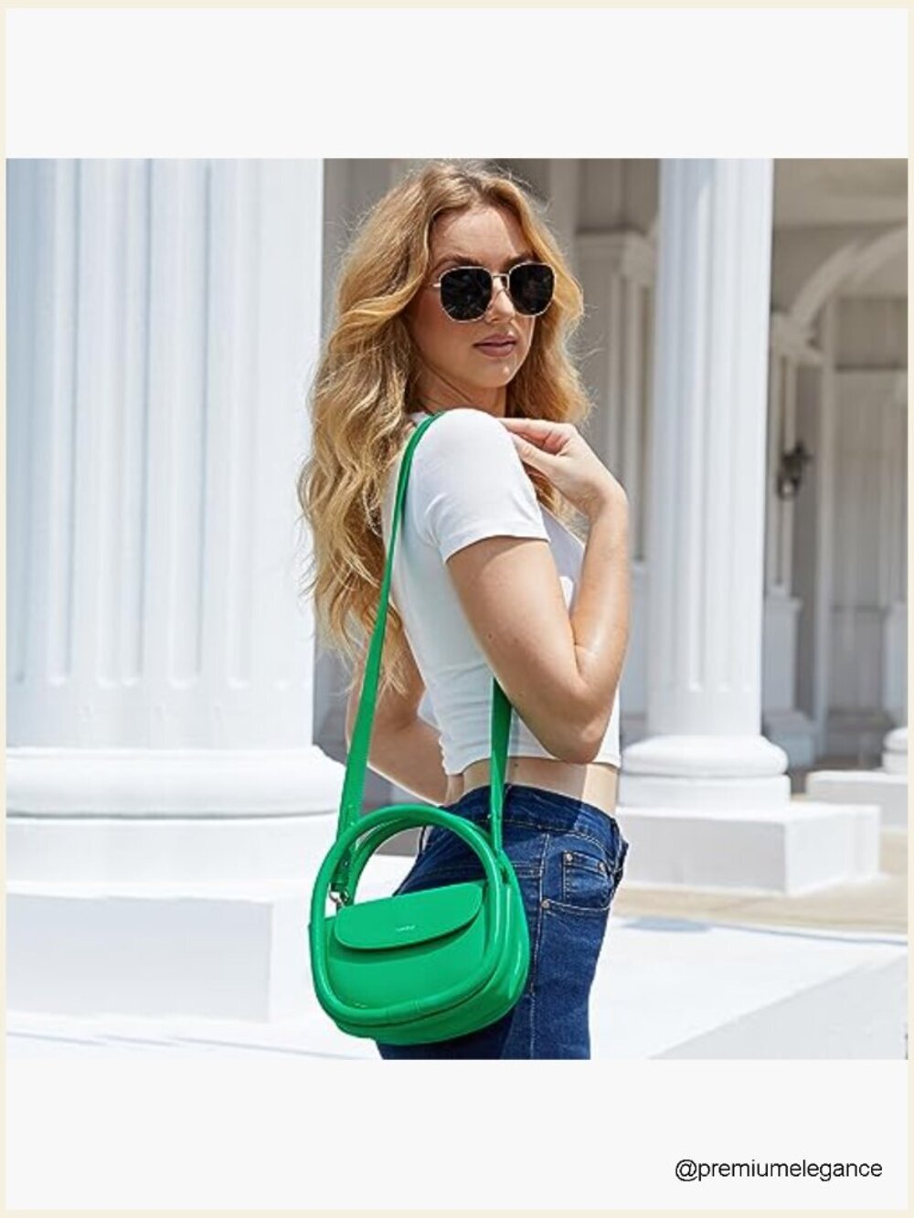 Trendy Mini Crossbody Top Handle Bag Vegan Leather Purse - Picture 3 of 7